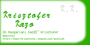 krisztofer kazo business card